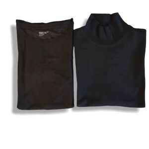 2 Women's Black T-Shirts, XS,S